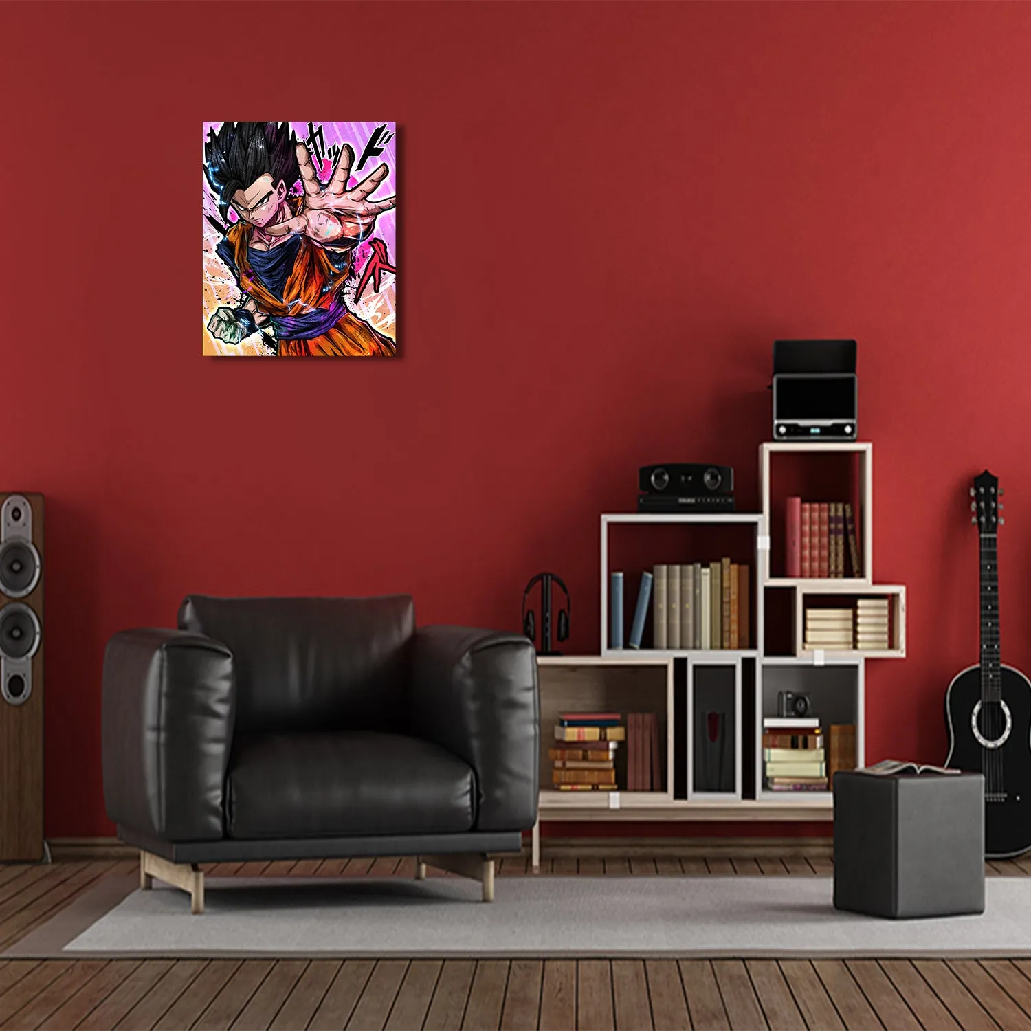 Black Hair Junior Warrior Canvas Wall Art
