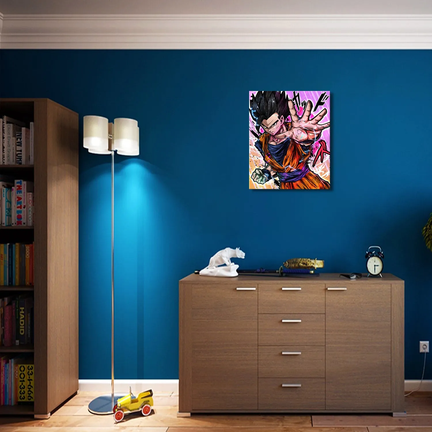 Black Hair Junior Warrior Canvas Wall Art