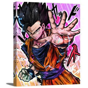 Black Hair Junior Warrior Canvas Wall Art