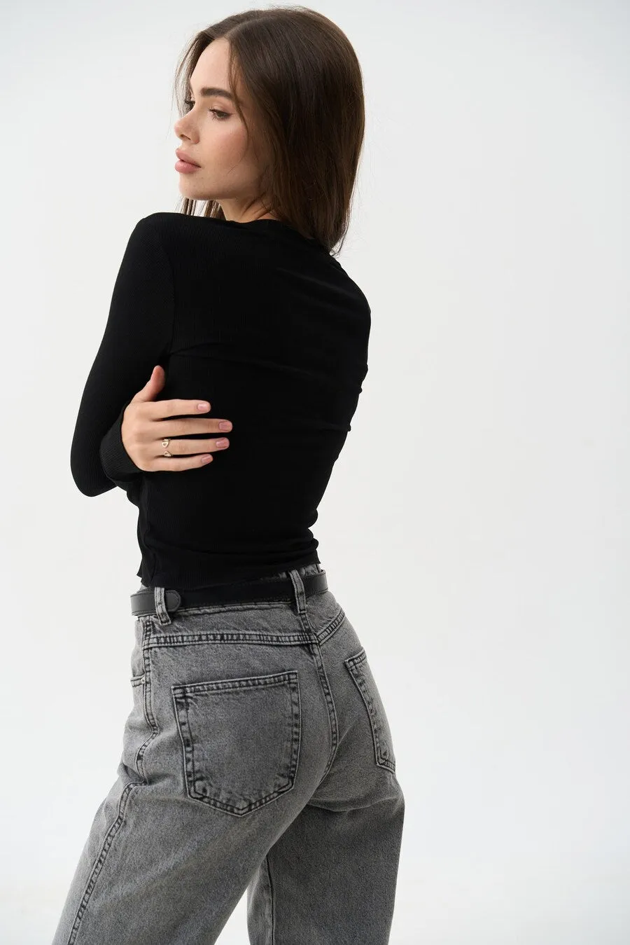 Black longsleeve with buttons