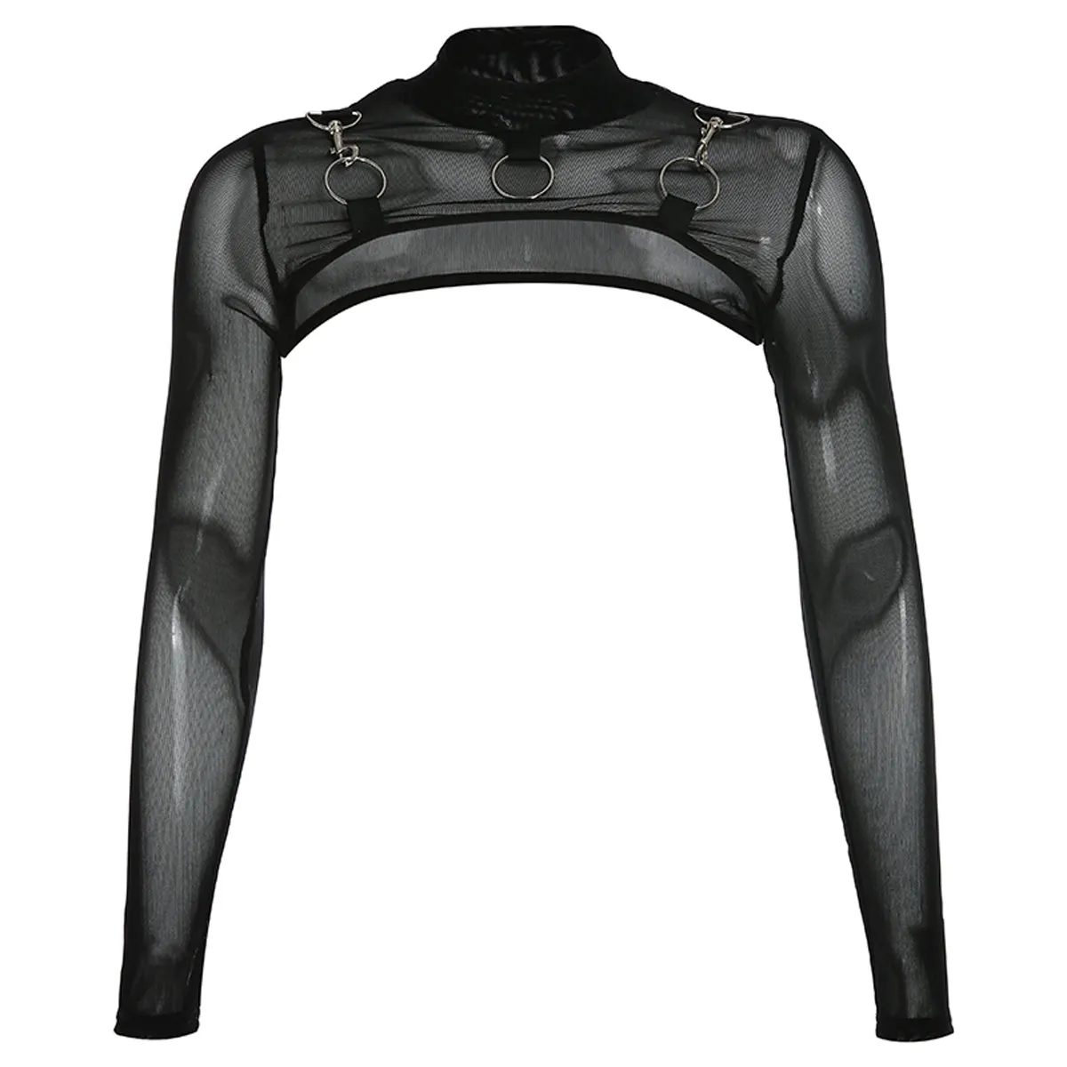 Black Metal Chain Mesh Shrug
