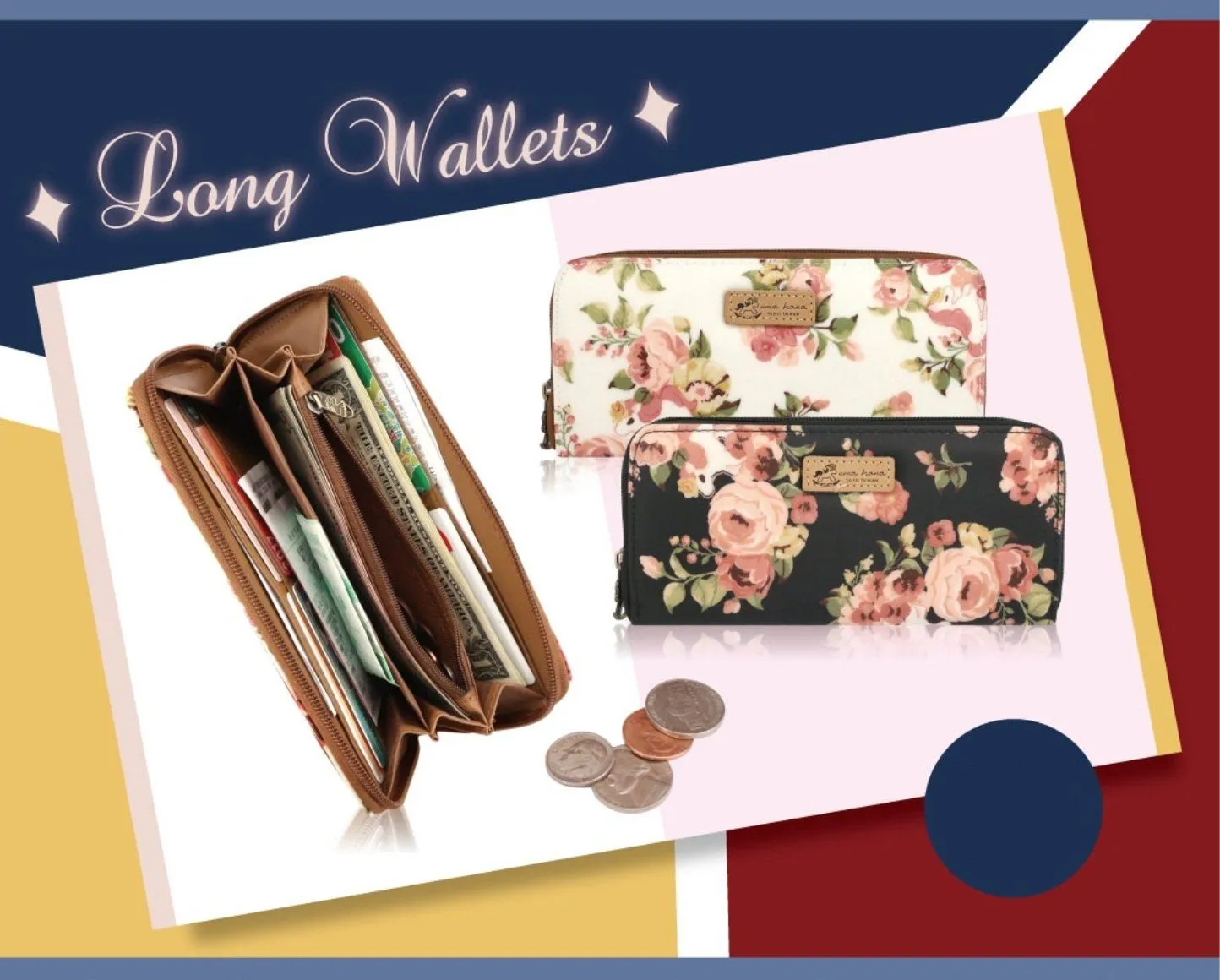 Blue London Long Wallet