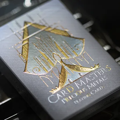 Card Masters Precious Metal Foil (White) Playing Cards by Handlordz