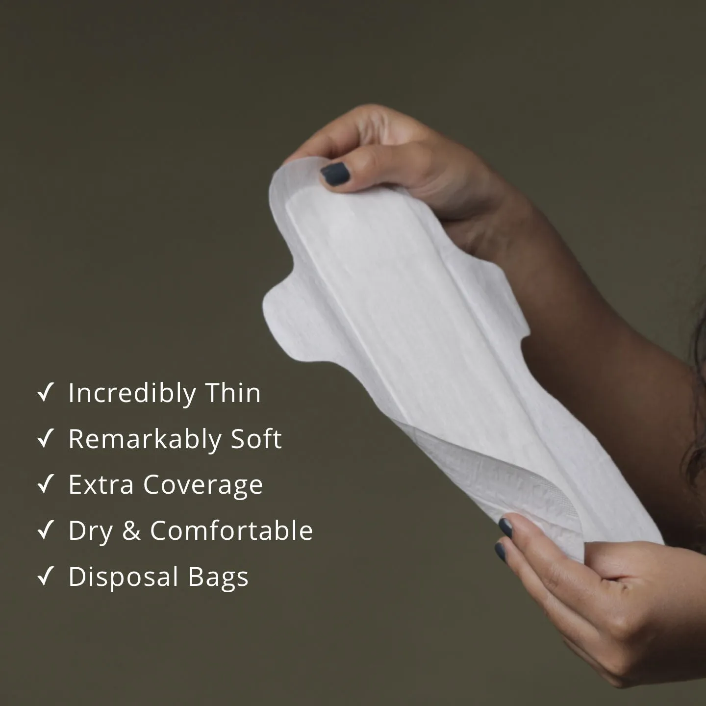 Carmesi Eco-Conscious - Sanitary Pads for Rash-Free   Eco-Friendly Periods (10 Large)
