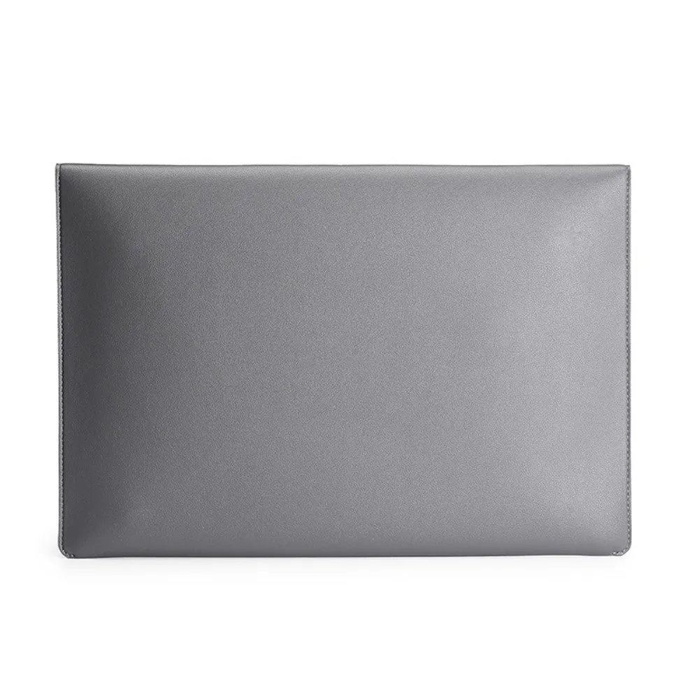 Cartinoe - Universal 14" Laptop / MacBook / Tablet Leather Sleeve   Mouse Bag - Dark Gray