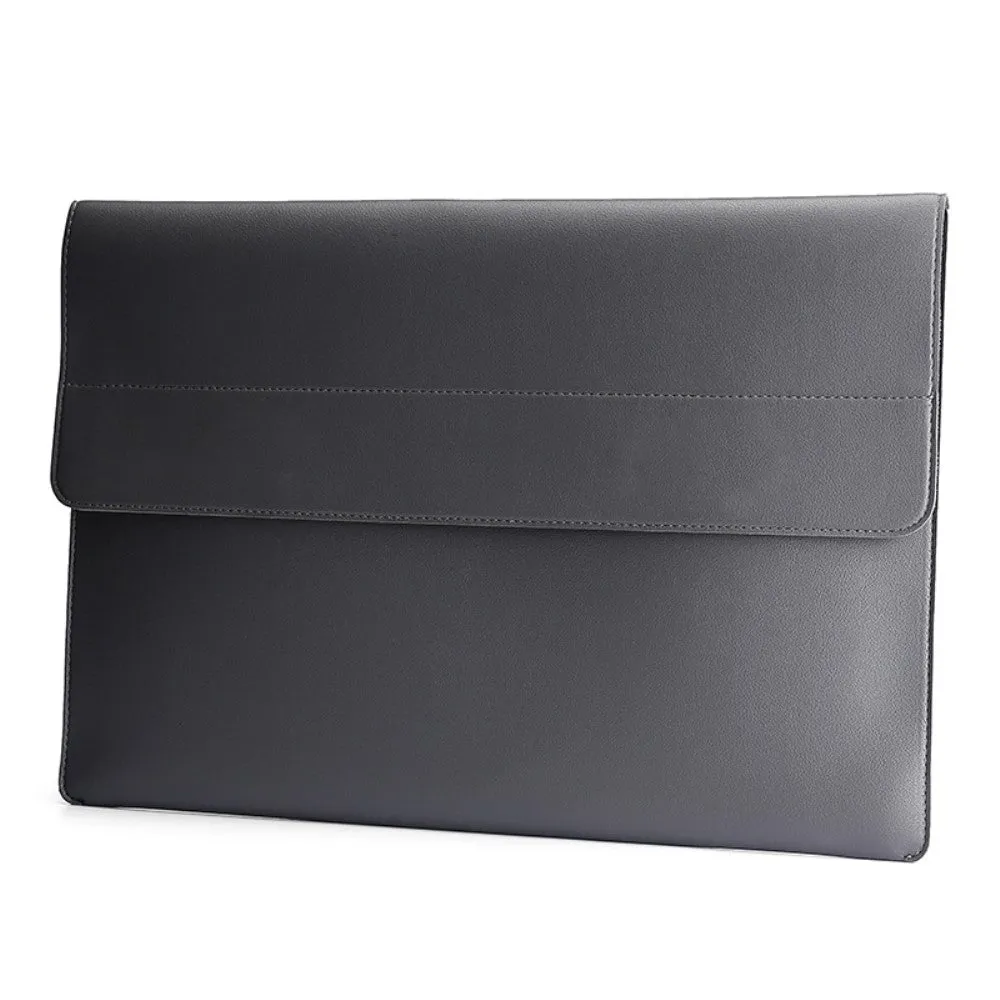 Cartinoe - Universal 14" Laptop / MacBook / Tablet Leather Sleeve   Mouse Bag - Dark Gray