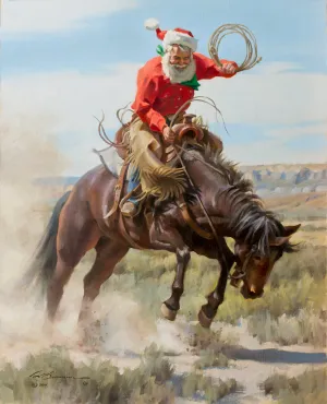 CB1009 Fun In The Saddle Unframed Canvas Giclee 18" X 24"