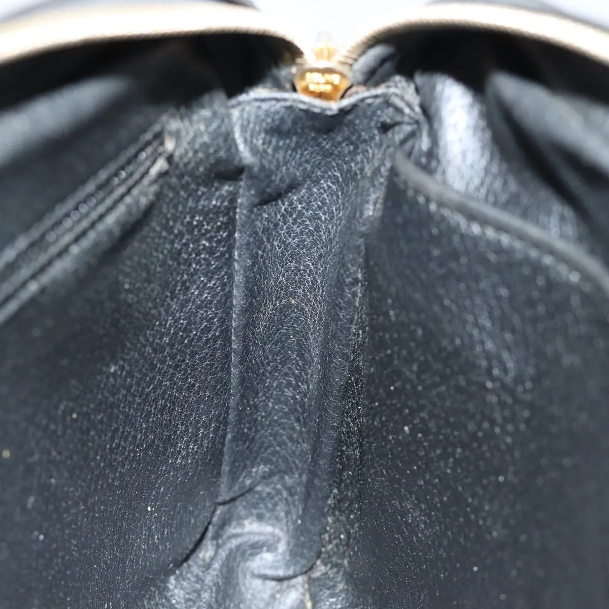 CELINE Macadam Canvas Clutch Bag PVC Black Auth yk12275