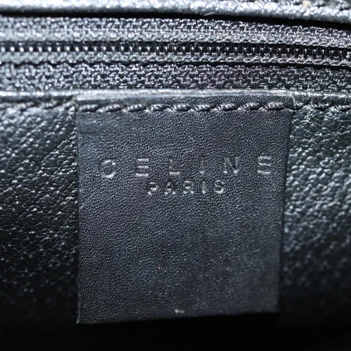 CELINE Macadam Canvas Clutch Bag PVC Black Auth yk12275
