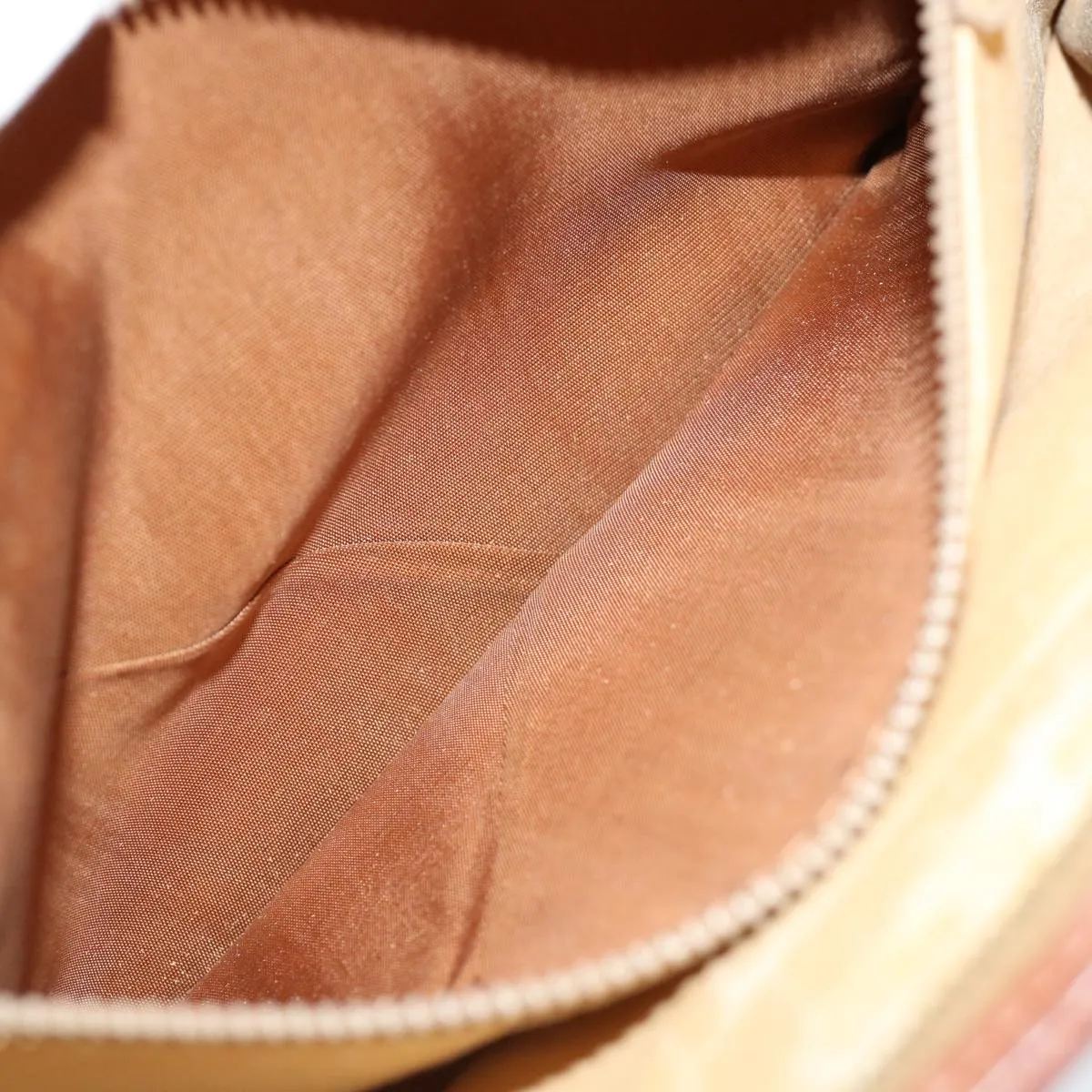 CELINE Macadam Canvas Clutch Bag PVC Brown Auth bs13386
