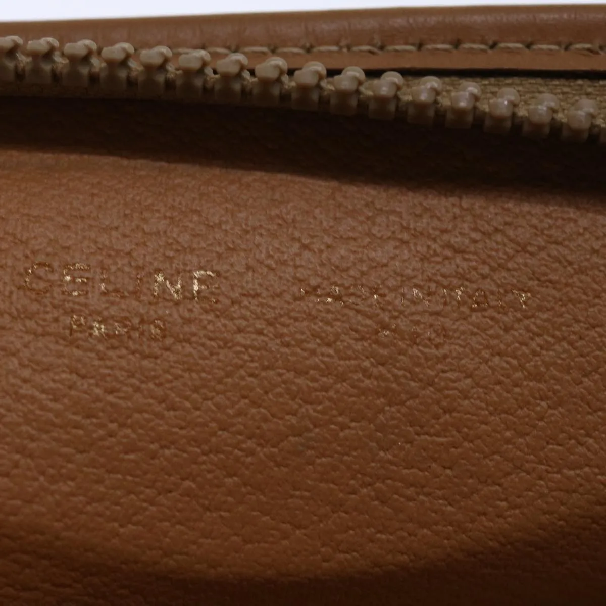 CELINE Macadam Canvas Clutch Bag PVC Brown Auth bs13426