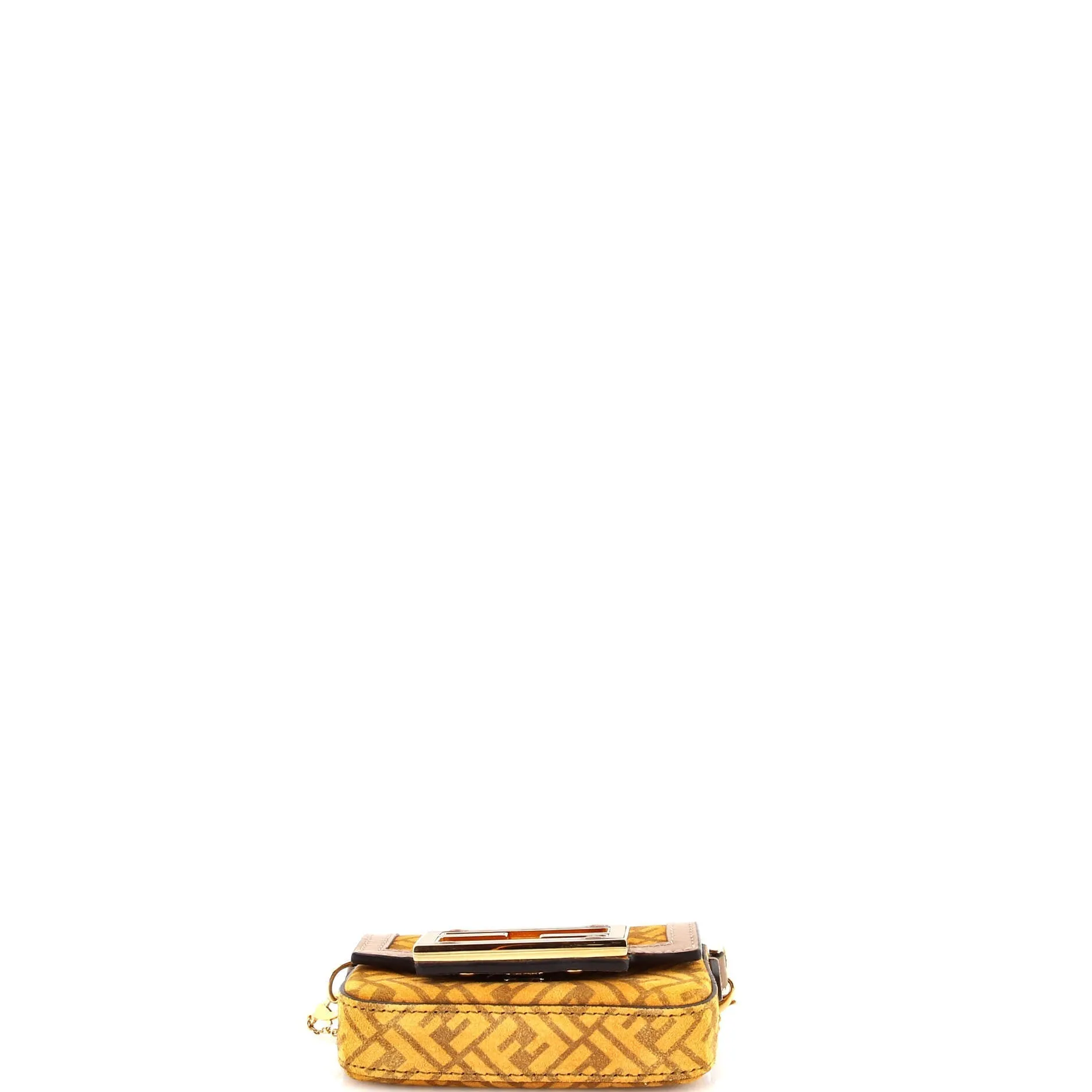 Chain Baguette Charm Bag Zucca Suede Nano