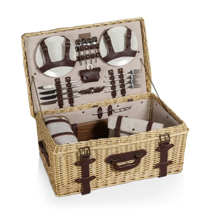 Charleston Picnic Basket, Light Willow