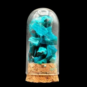 Chrysocolla Semi-Precious Gemstones In Glass Bottle