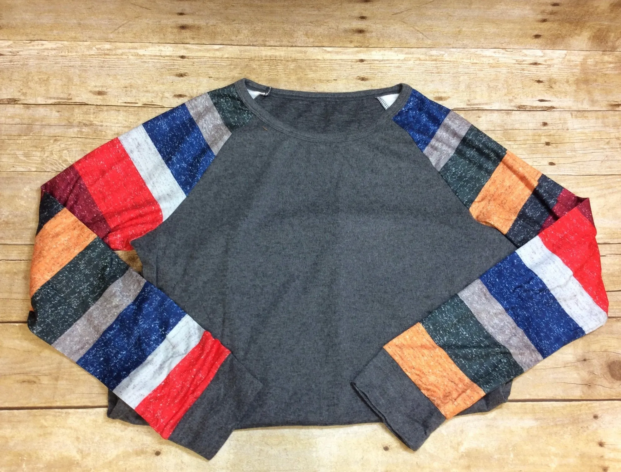Colorful Stripe Long Sleeve Raglan Collection