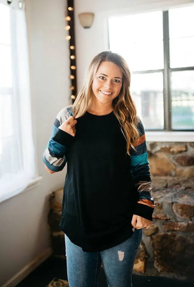 Colorful Stripe Long Sleeve Raglan Collection