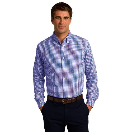 Corbett Ln. Port Authority® Long Sleeve Gingham Easy Care Shirt S654