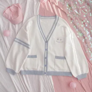 Critter Friends  Sweater Top Kawaii Academia Y2K Cottagecore Coquette Fairycore Dollette Princesscore