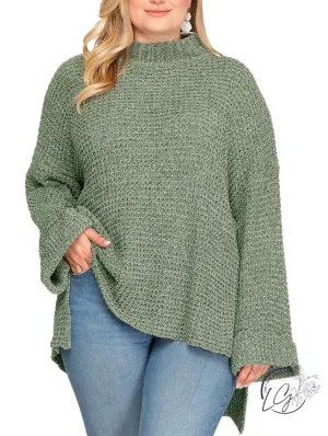 Curvy Feeling Great Mock Neck Sweater