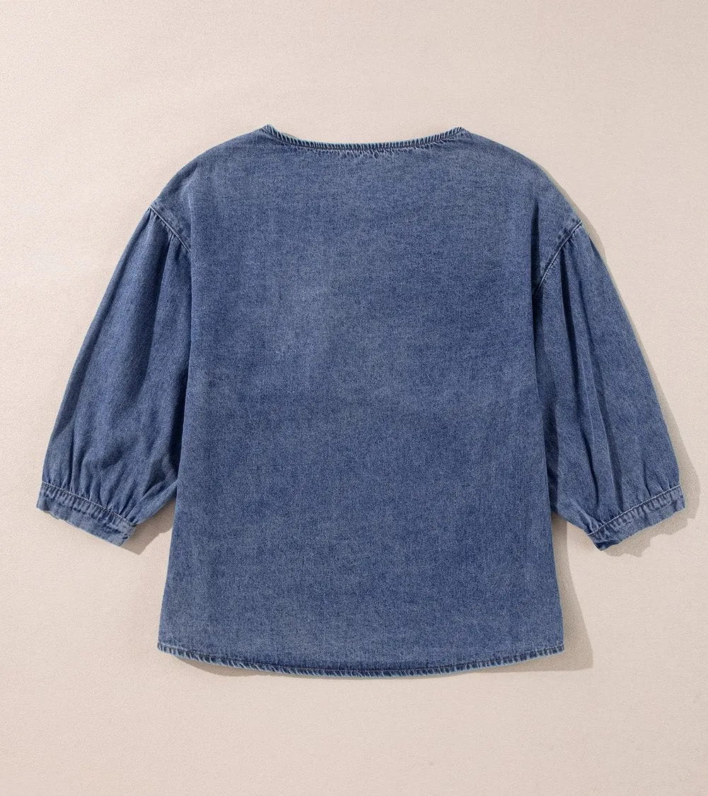 DENIM DARLIN TOP