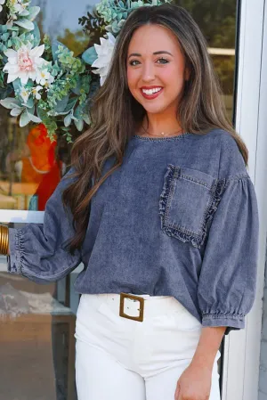 DENIM DARLIN TOP