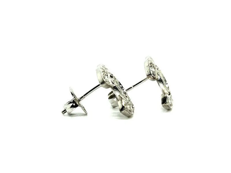 Diamond Scroll Earring Ad No.0143