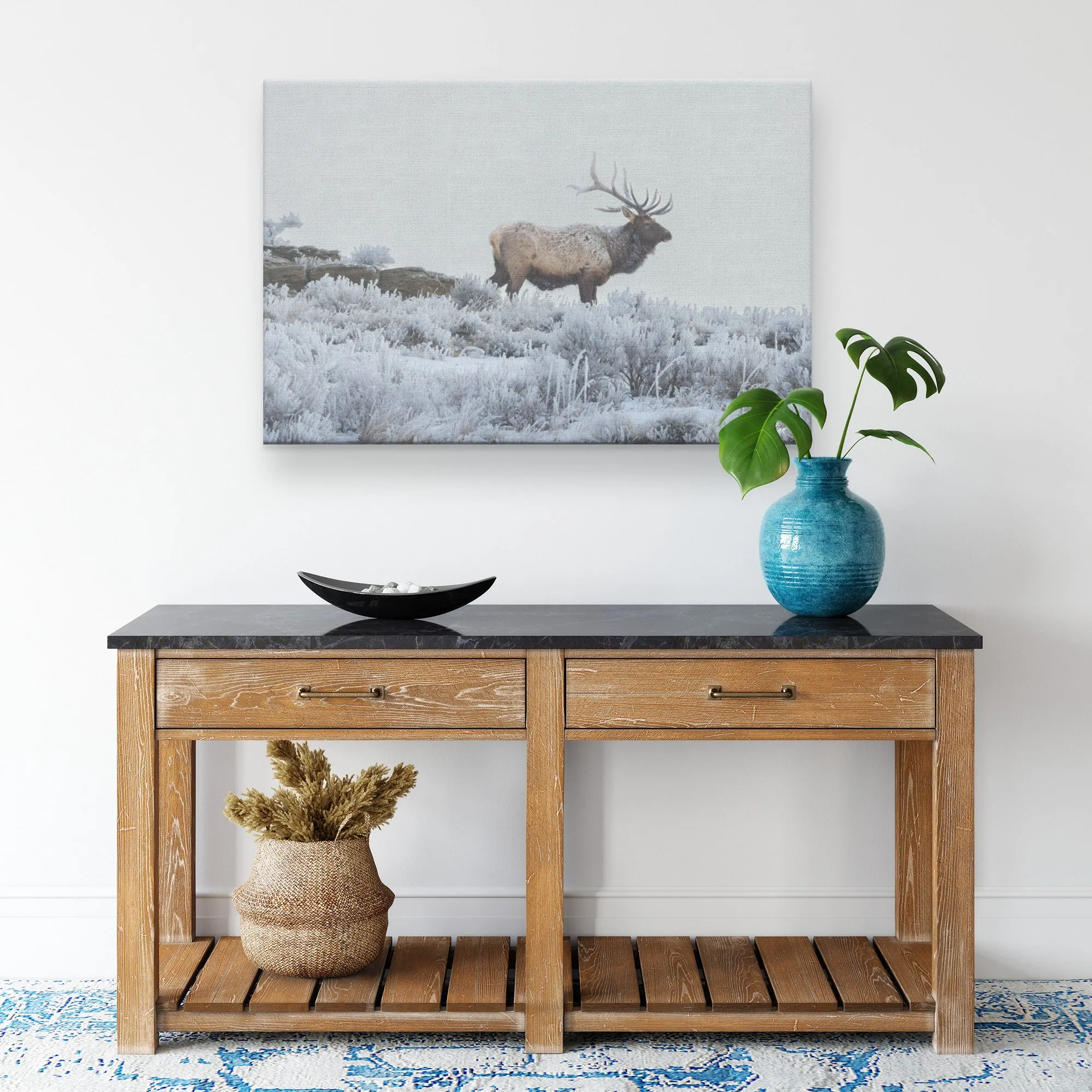 Elk Canvas by Terry Sinn