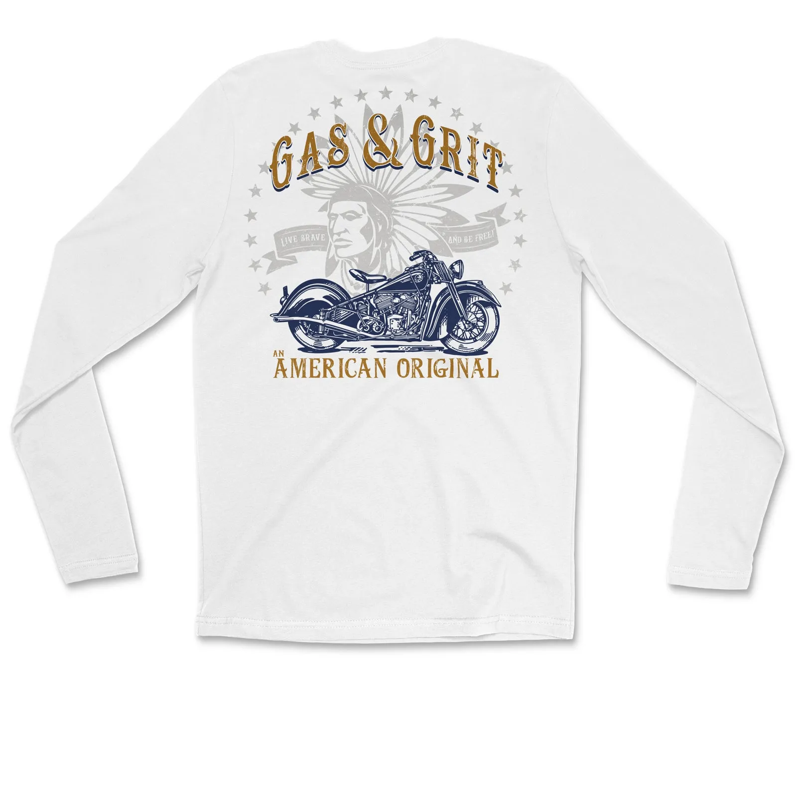 First American Long Sleeve Tee (White)