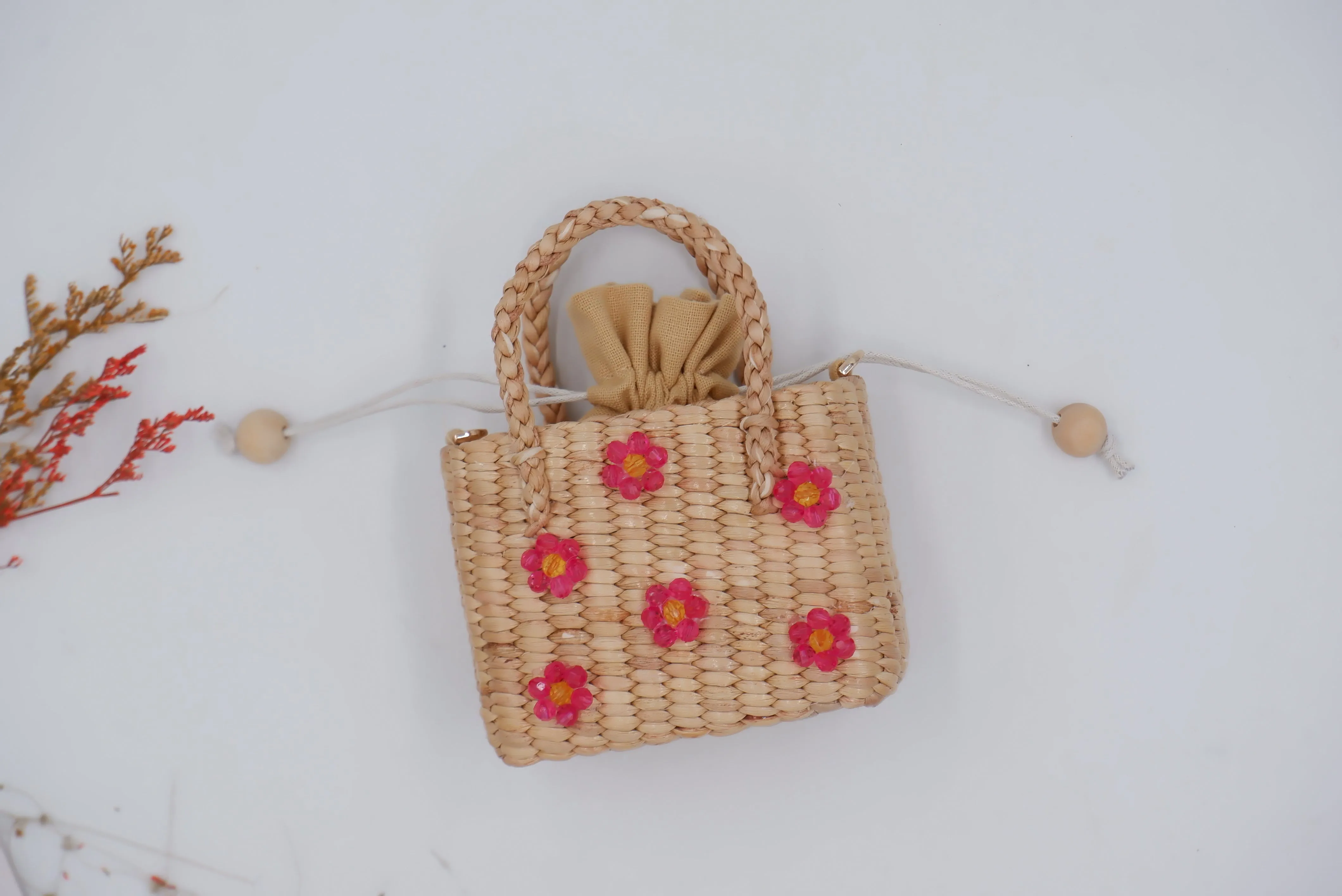 flower little girl purse