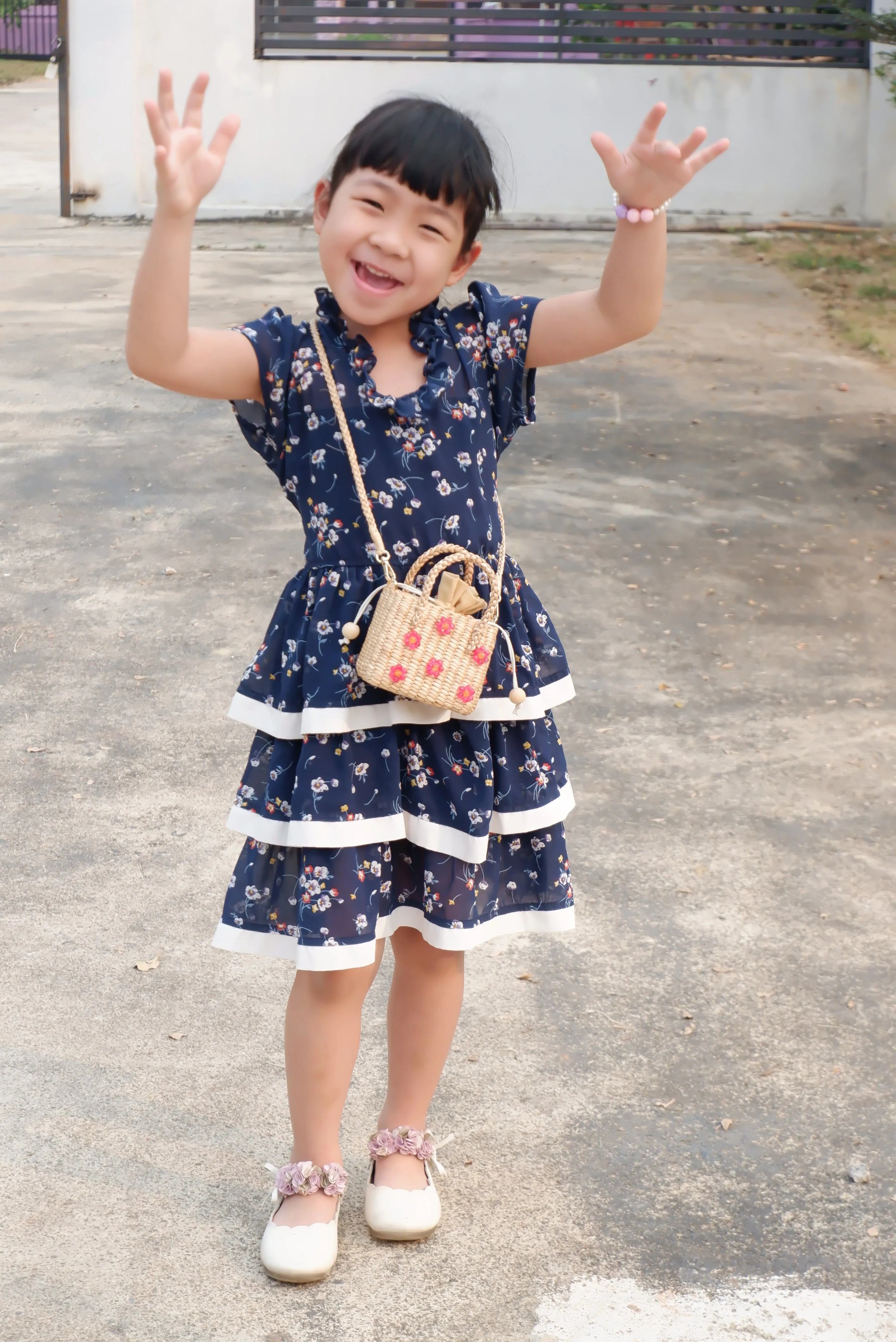 flower little girl purse