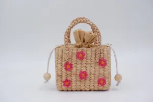 flower little girl purse