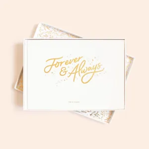 Forever & Always Prompted Wedding Guest Book Boxed