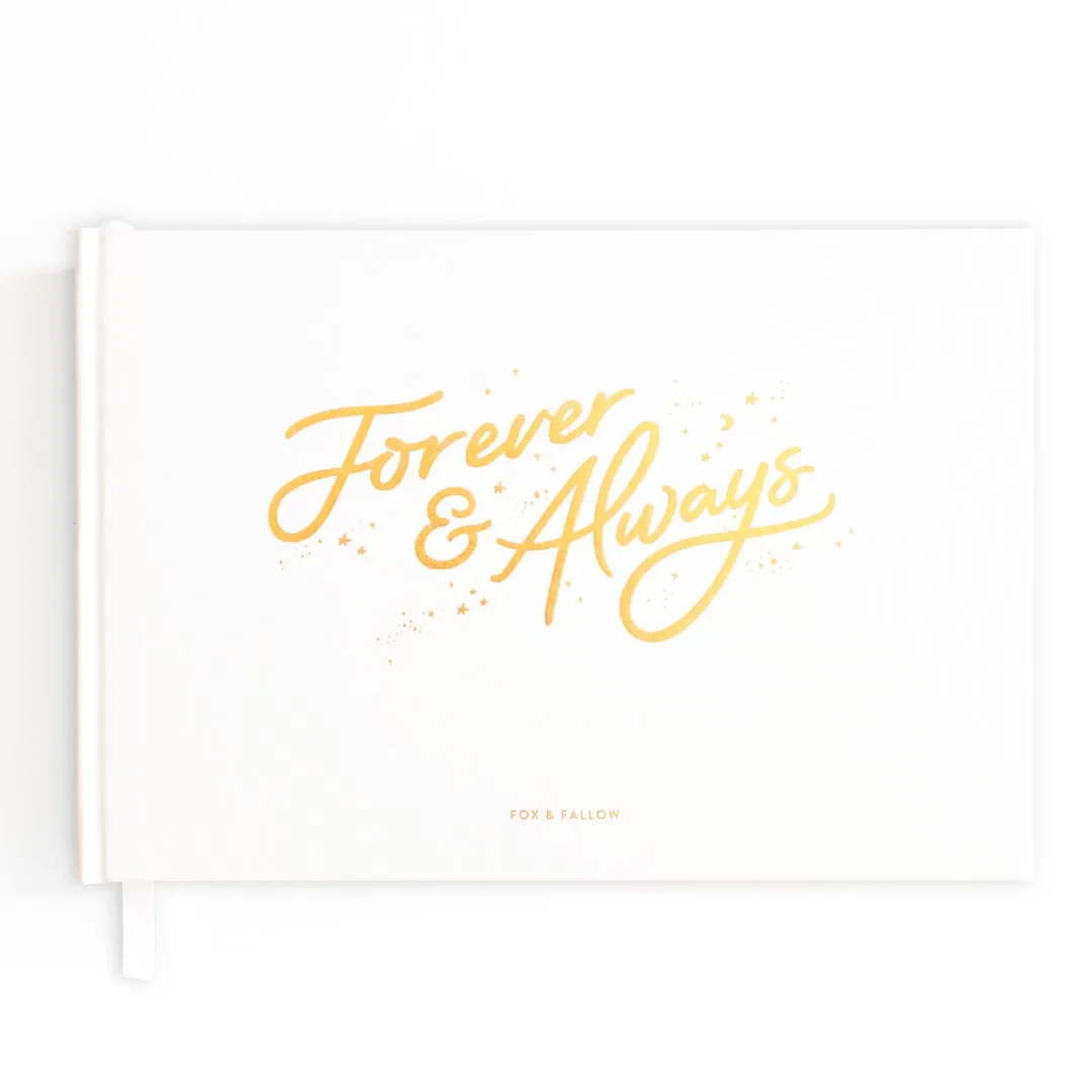 Forever & Always Prompted Wedding Guest Book Boxed