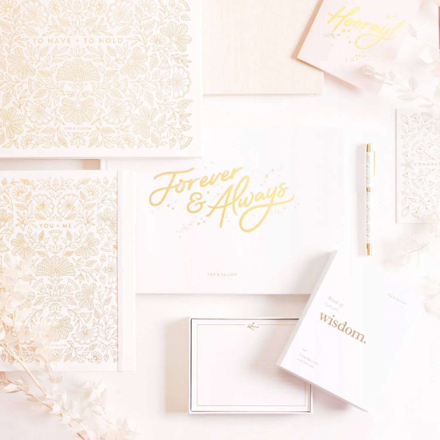 Forever & Always Prompted Wedding Guest Book Boxed