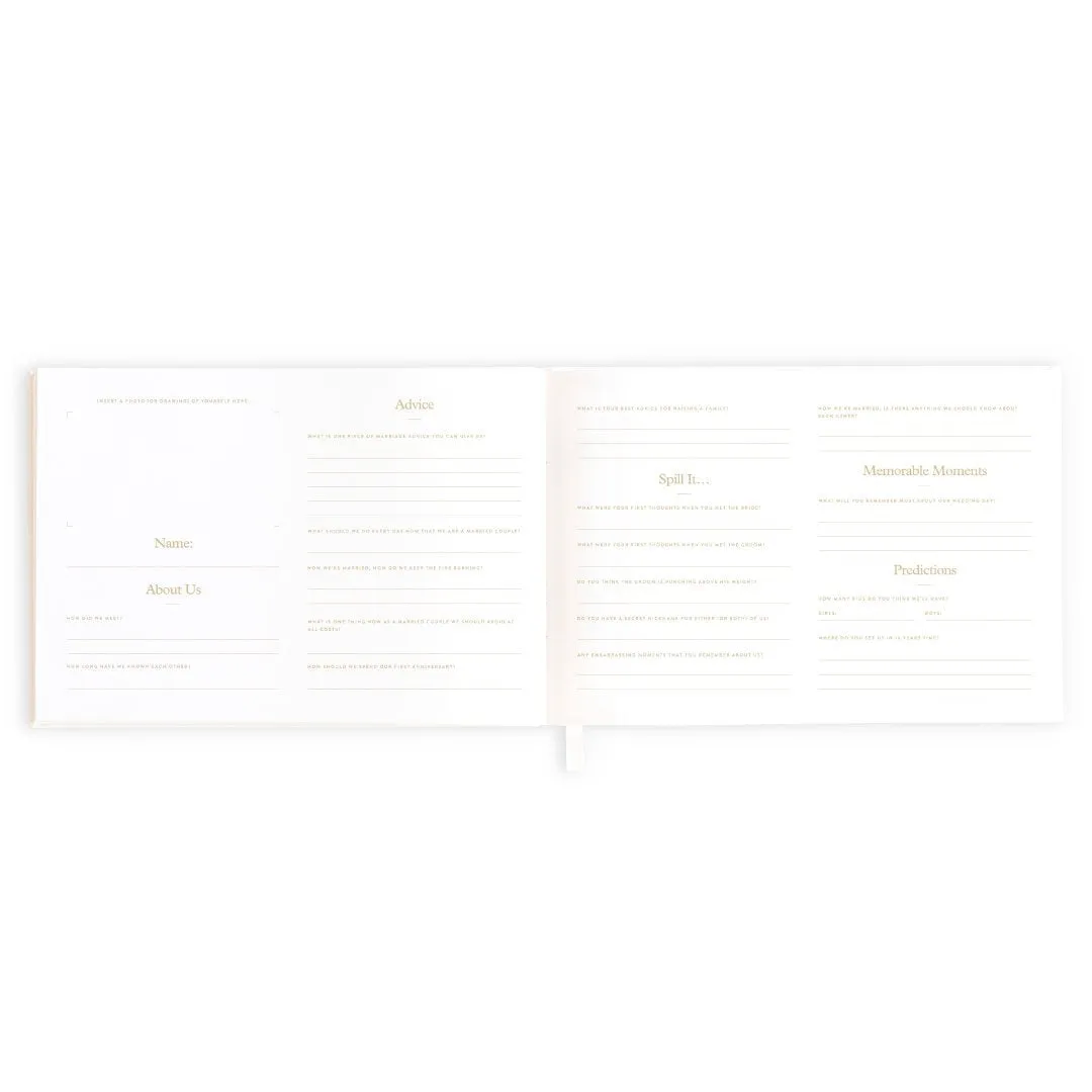 Forever & Always Prompted Wedding Guest Book Boxed