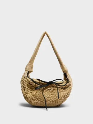 Fortune Croissant Filt Bag in Light Beige