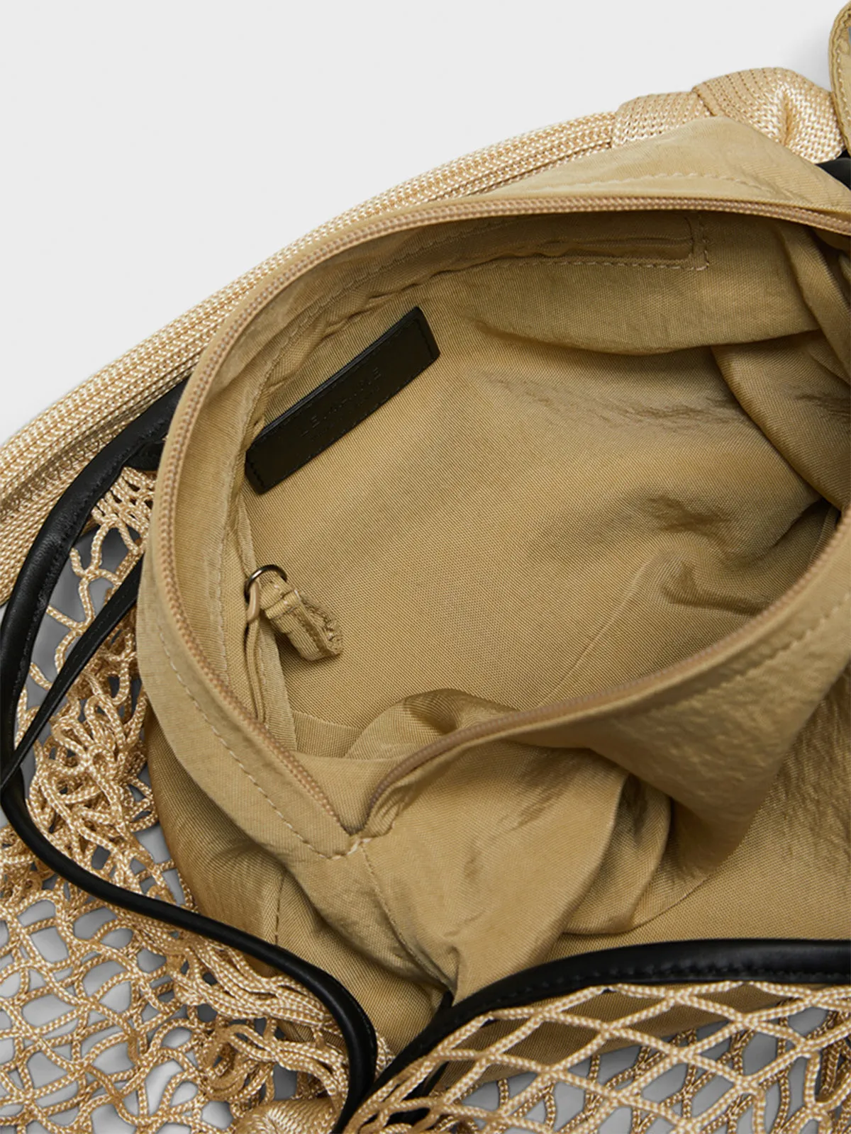 Fortune Croissant Filt Bag in Light Beige