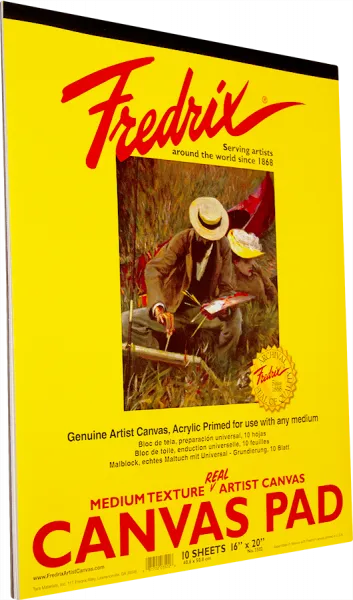 Fredrix Canvas Pads White (16x20)"- 10 Sheets