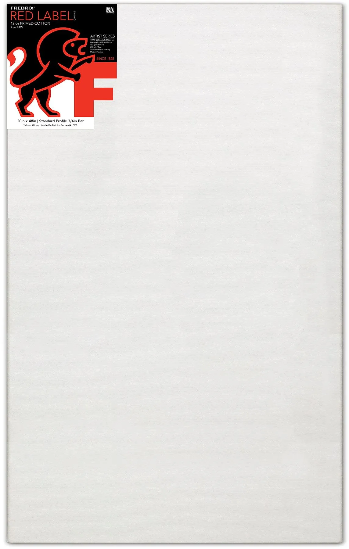Fredrix TARA Stretched Canvas 3/4"Bar (30 x 48)"or (76.20 x 121.92)cm
