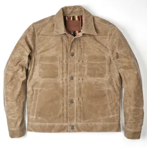Freenote Cloth - Riders Jacket Waxed Canvas Tobacco Brown Interior