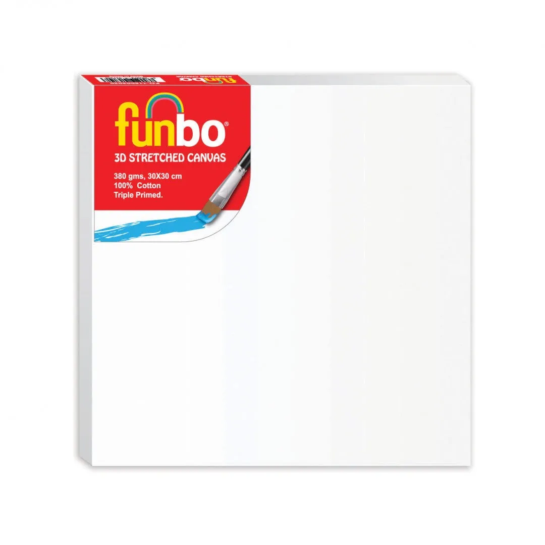 Funbo Stretched 3D canvas 380 gms 30X30 cm
