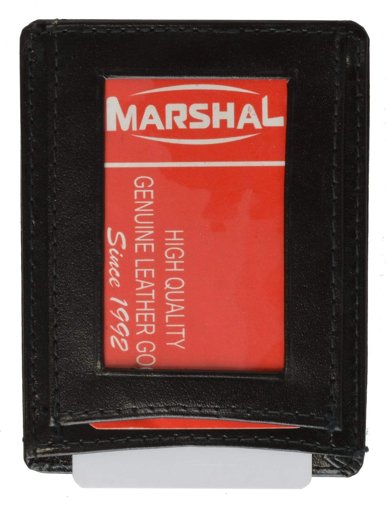 Genuine Leather Mens Money Clip w/ID Holder 262 (C)