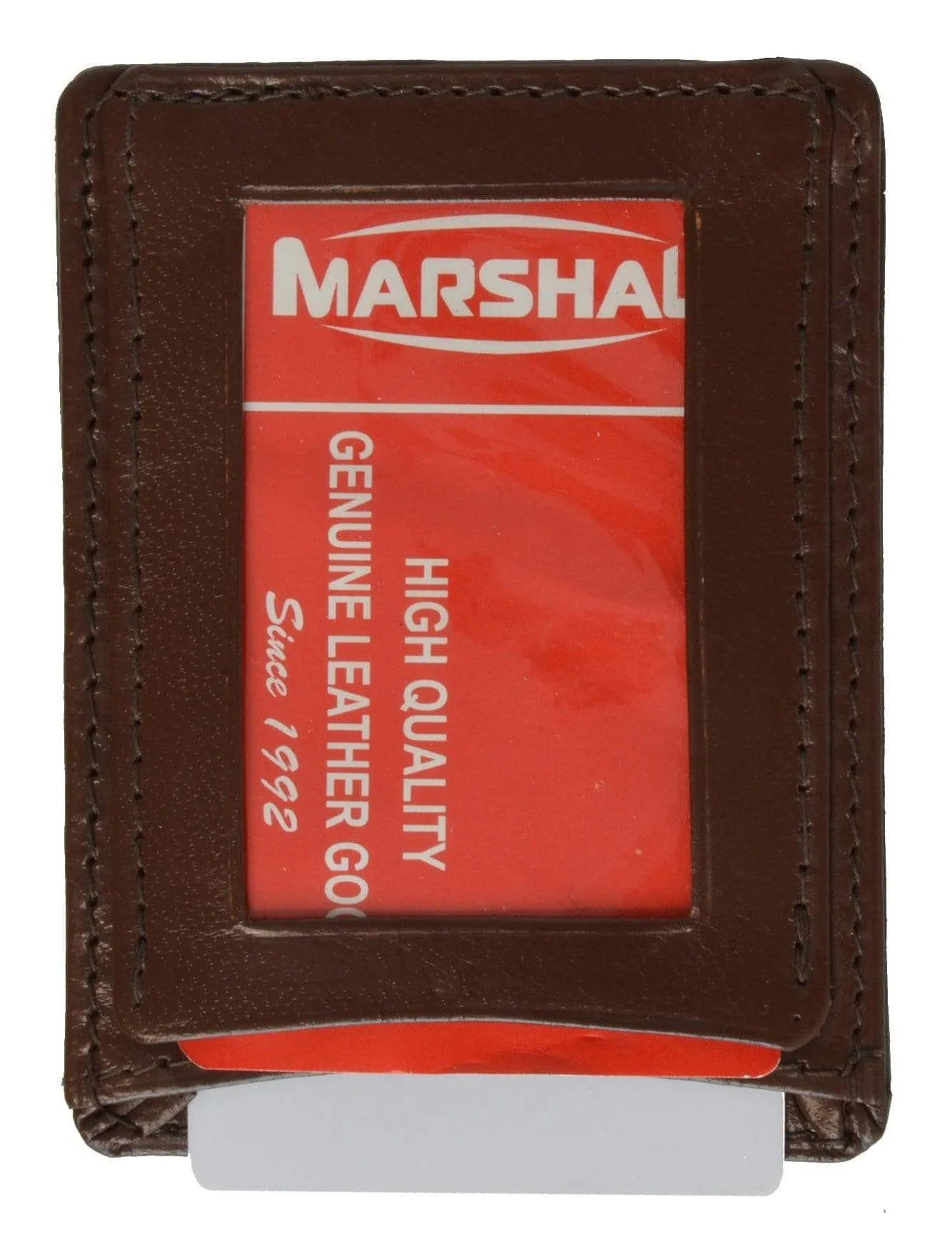 Genuine Leather Mens Money Clip w/ID Holder 262 (C)