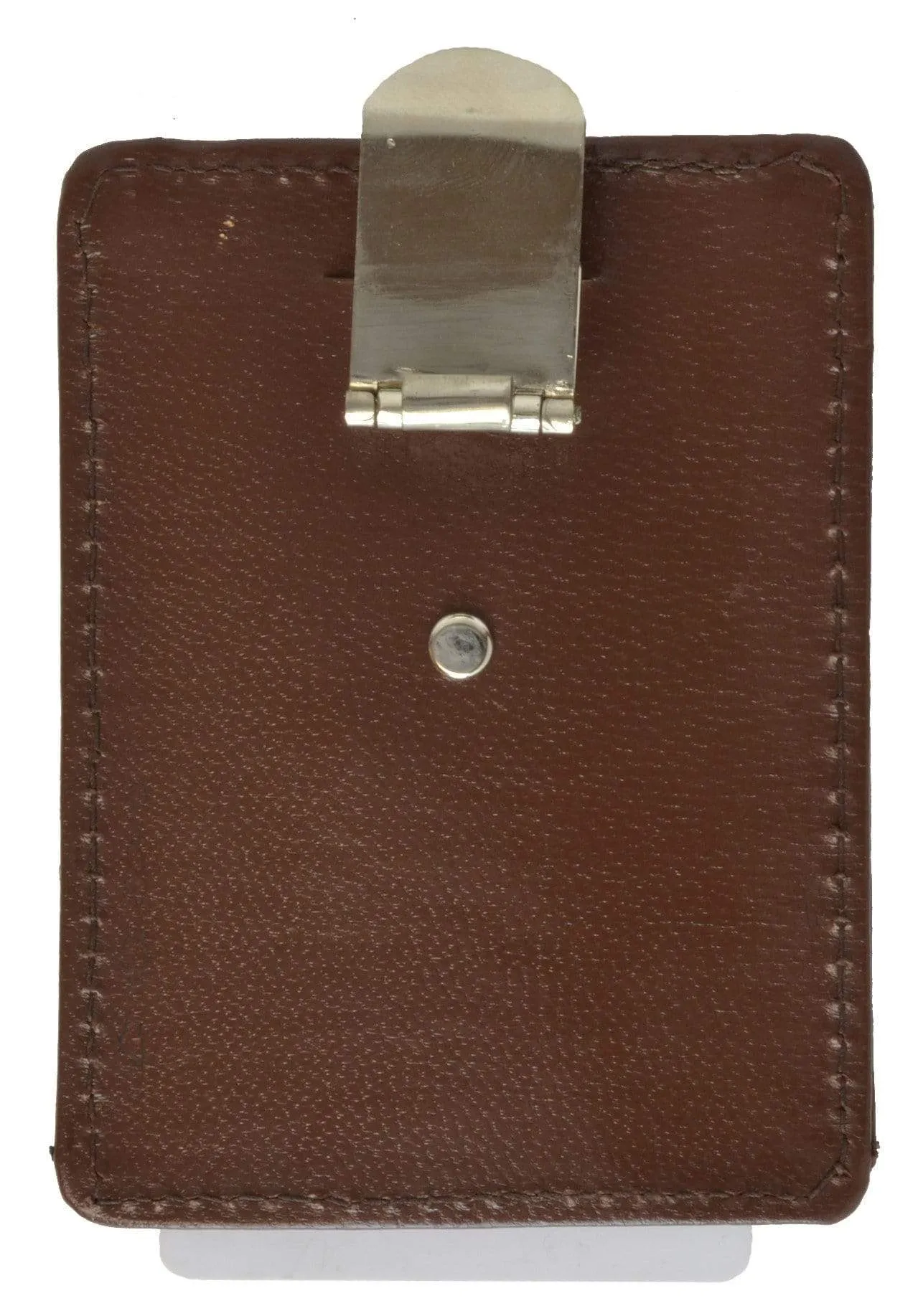 Genuine Leather Mens Money Clip w/ID Holder 262 (C)