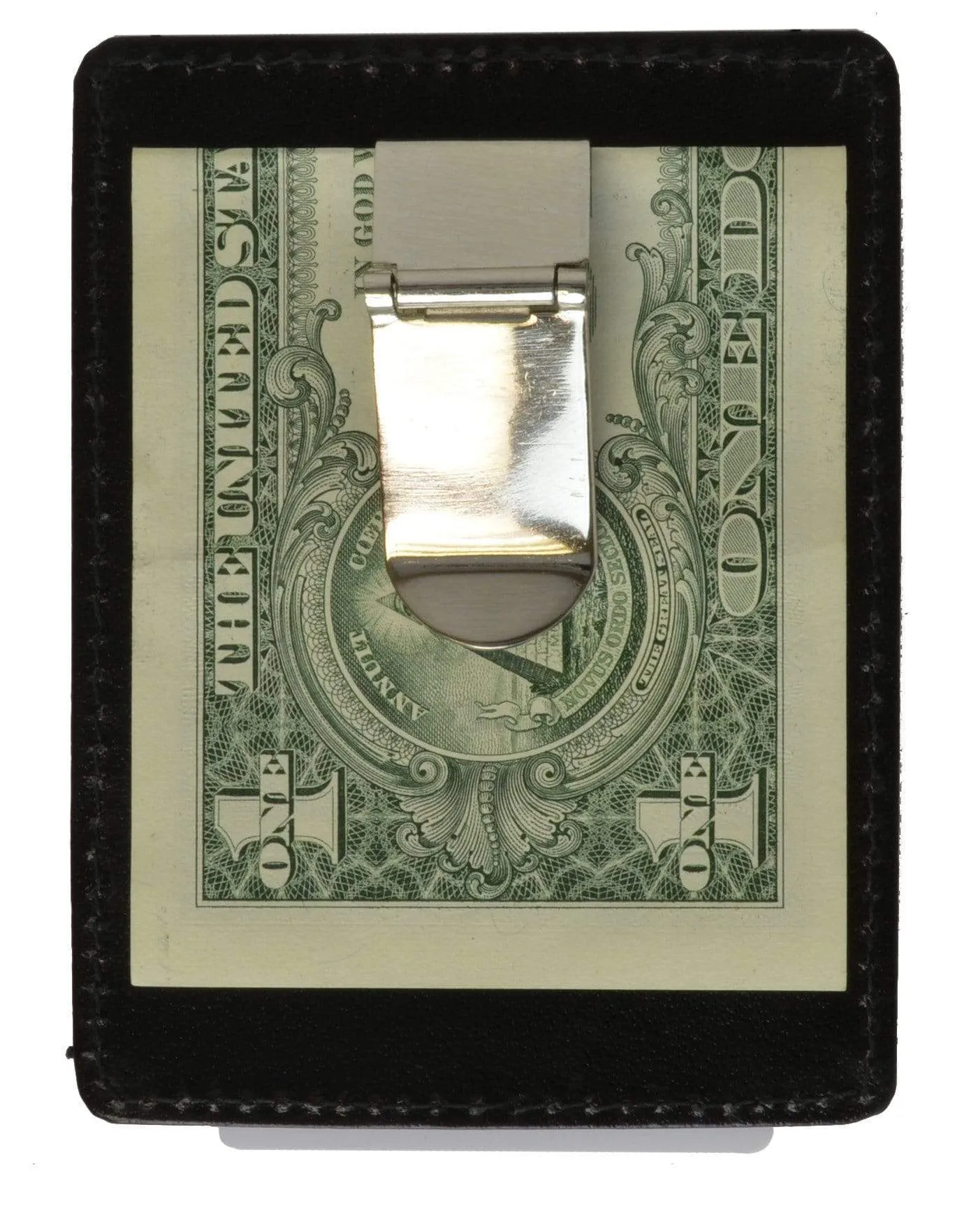Genuine Leather Mens Money Clip w/ID Holder 262 (C)