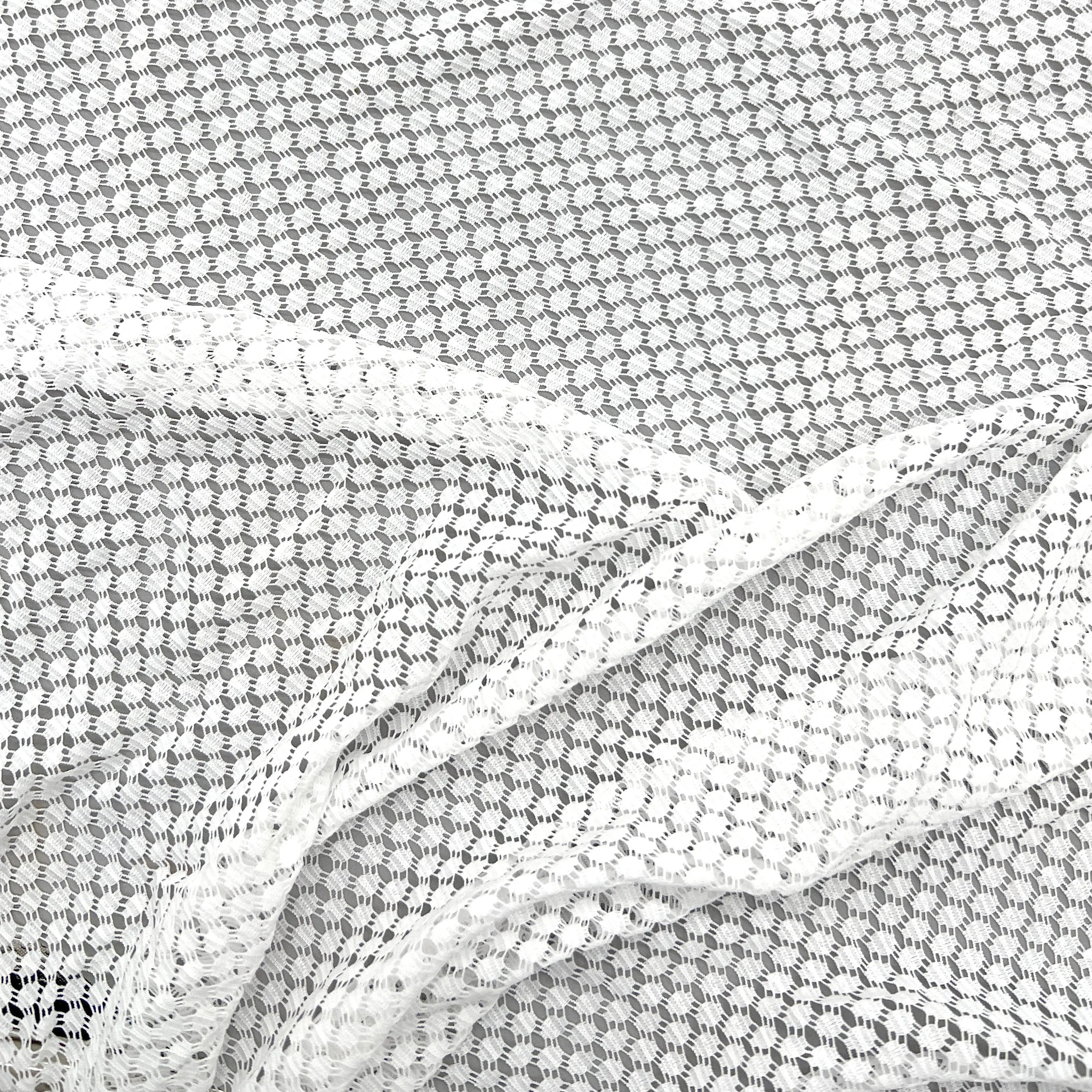 Geometric Stretch Mesh Fabric, by the 1/2 Yard, Lightweight Power Mesh, High Quality