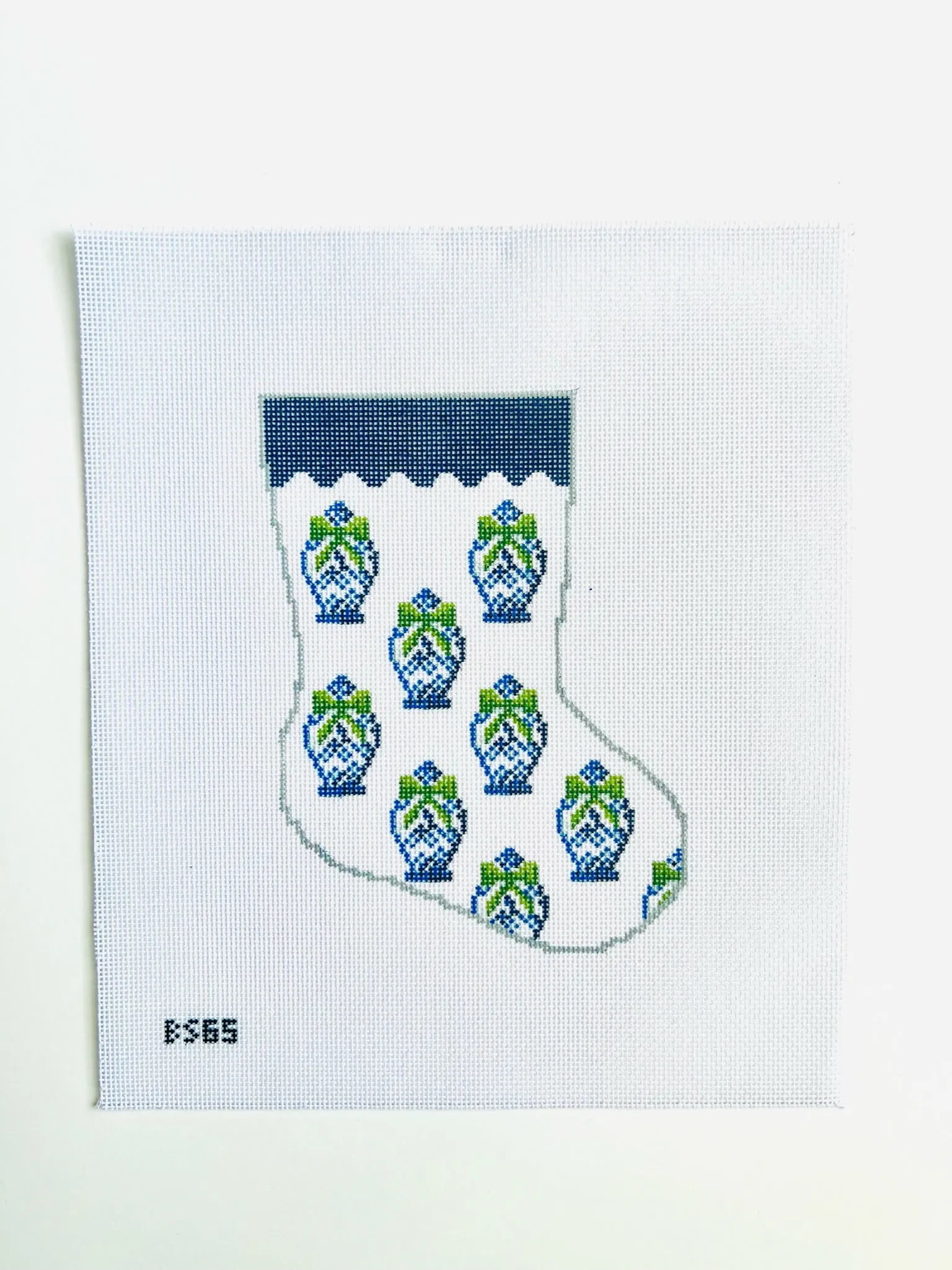 Ginger Jar Pattern Ornament Sized Stocking Canvas