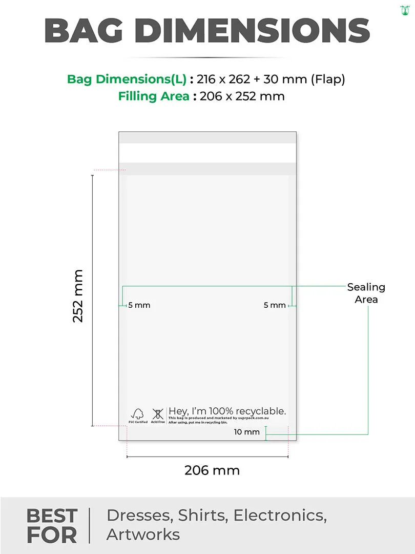 Glassine Bags For Sustainable Product Packaging In 8 Sizes.