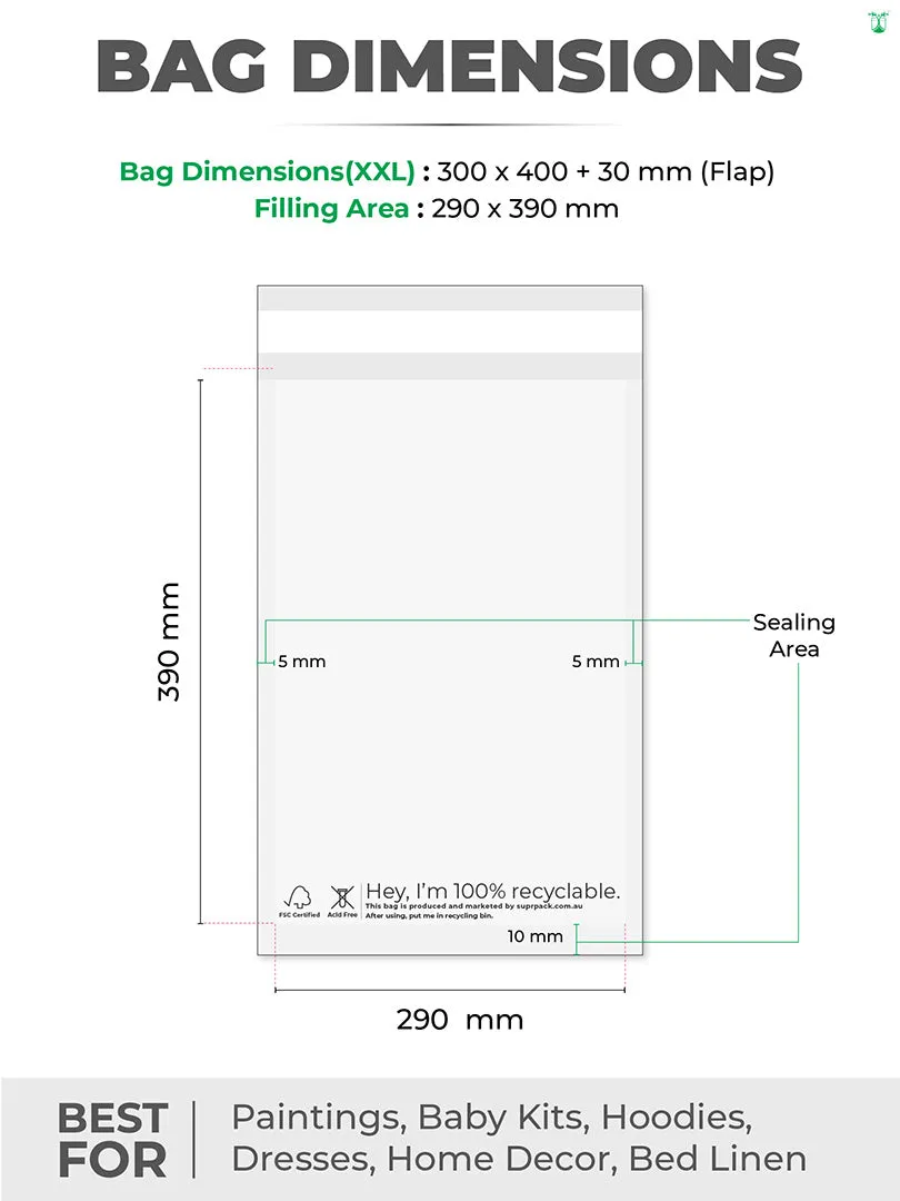 Glassine Bags For Sustainable Product Packaging In 8 Sizes.