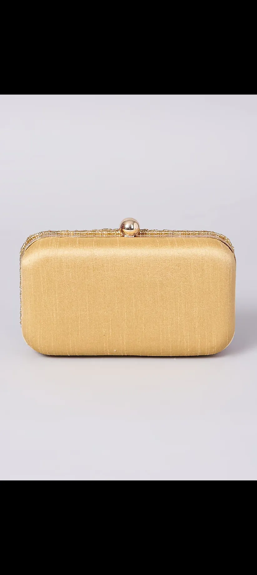Gold Beaded Clutch
